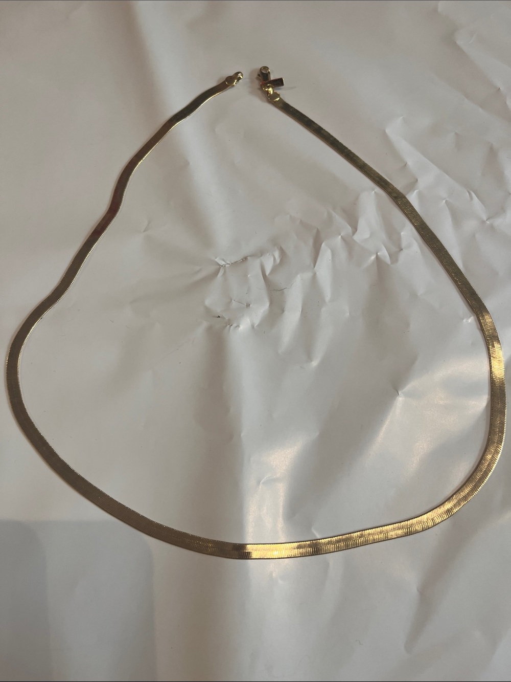 14k GP marked FLUID GOLD CHAIN necklace 22” round